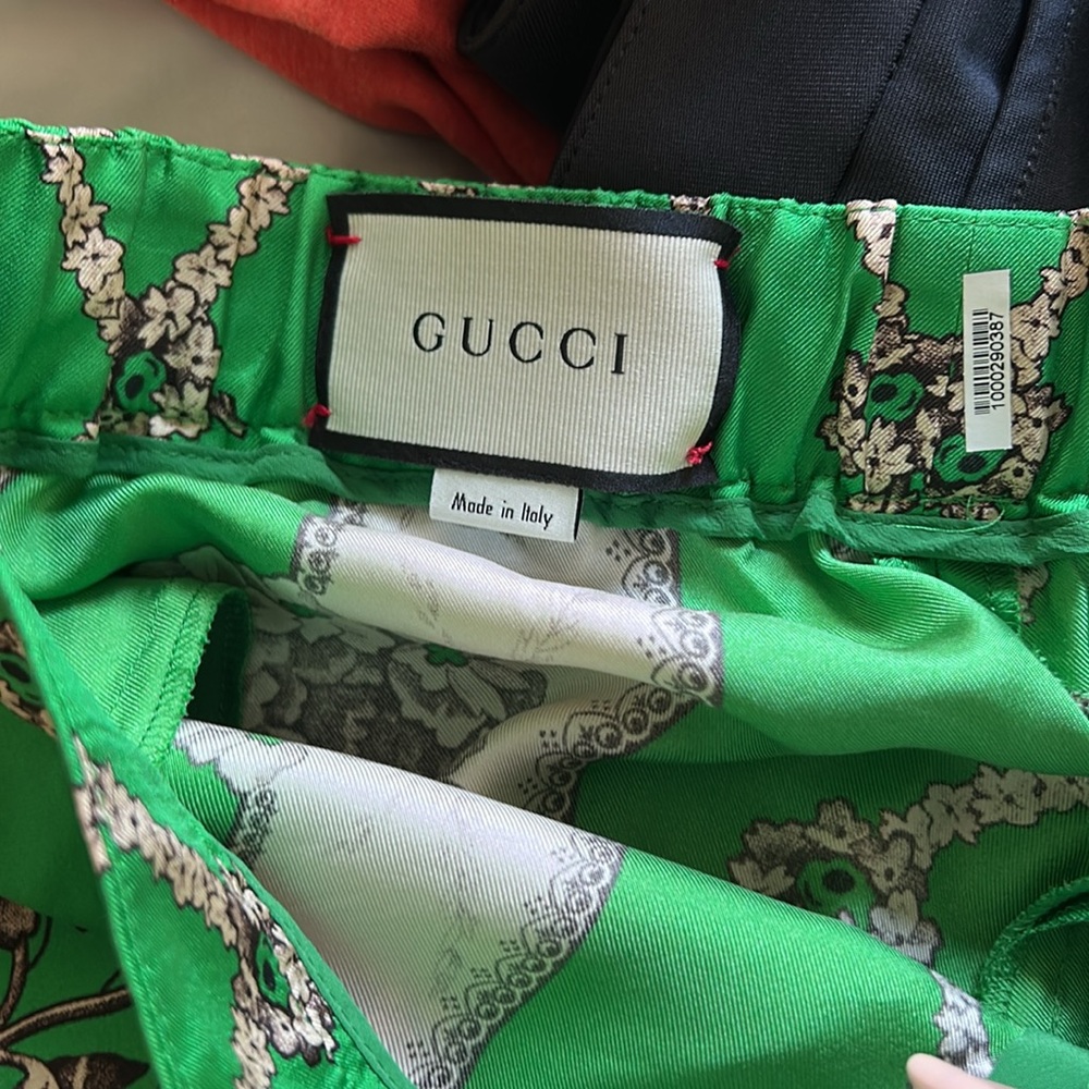 Gucci Palazzo Silk Cropped Pants Size 42 - Picture 7 of 15